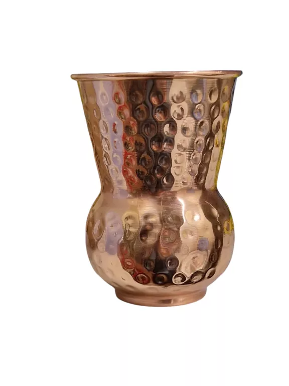 MIEDZIANA SZKLANKA KUBEK DHOLAK TŁOCZONA 300ML