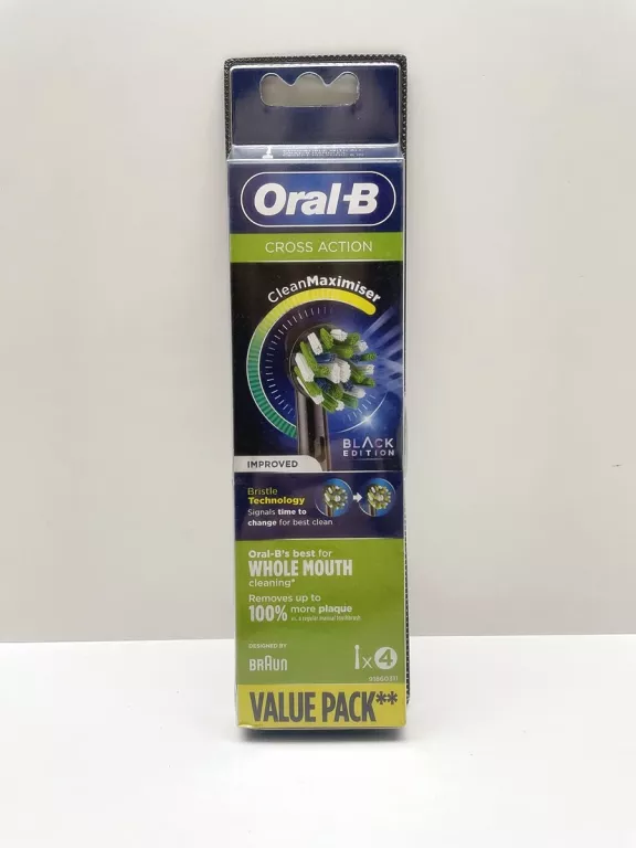 4X KOŃCÓWKI ORAL-B CROSS ACTION EB50 BLACK DO SZCZOTECZKI ELEKTRYCZNEJ