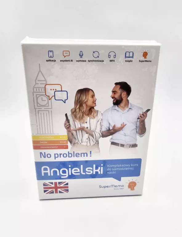 KOMPLEKSOWY KURS DO SAMODZIELNEJ NAUKI / NO PROBLEM ! ANGIELSKI / A1-C1