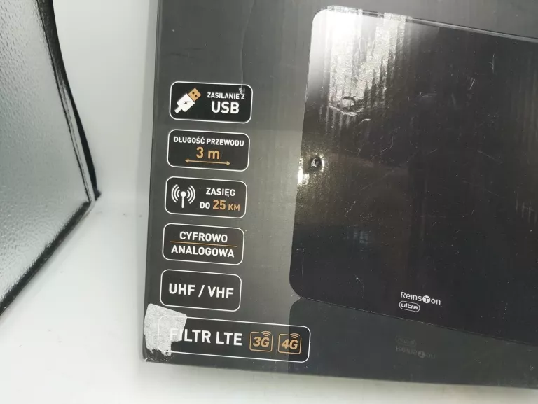 ANTENA WEWNĘTRZNA REINSTON ULTRA PŁASKA DVB-T2 EAN004 KOMPLET