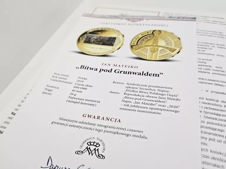 MEDAL JAN MATEJKO BITWA POD GRUNWALDEM
