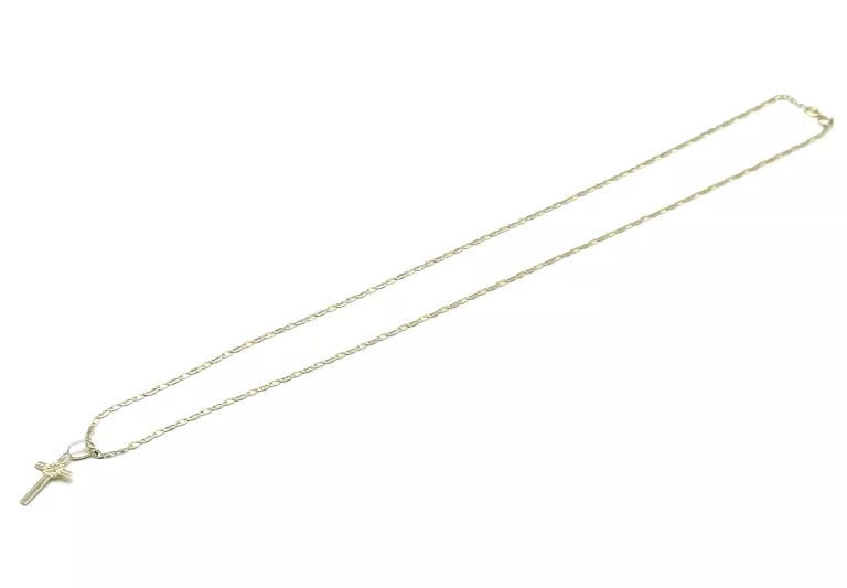 ZŁOTY ŁAŃCUSZEK GUCCI KRZYŻYK 585  2,59 G 50 CM
