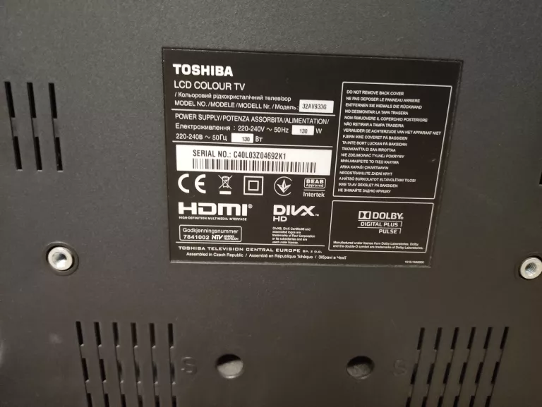 TELEWIZOR LCD TOSHIBA 32AV933G 32" HD READY CZARNY