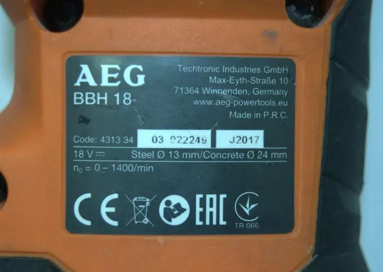 MŁOTOWIERTARKA AEG BBH 18