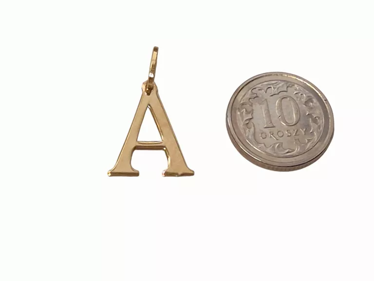 WISIOREK ZŁOTA LITERKA " A " 585 14KARAT STAN 10/10 GLIWICE