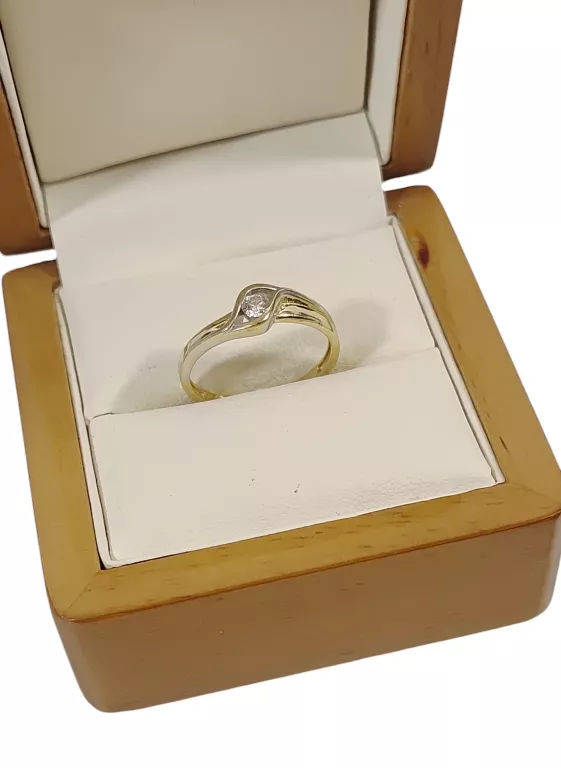 PIERŚCIONEK Z BRYLANTEM PR585 1,87G R13 0,10CT