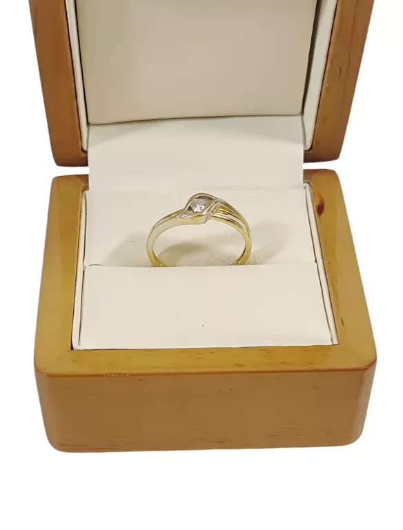 PIERŚCIONEK Z BRYLANTEM PR585 1,87G R13 0,10CT