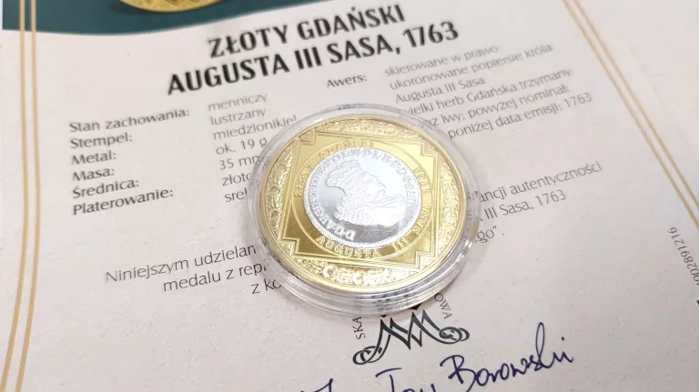 ZŁOTY GDAŃSKI AUGUSTA LLL SASA 1763