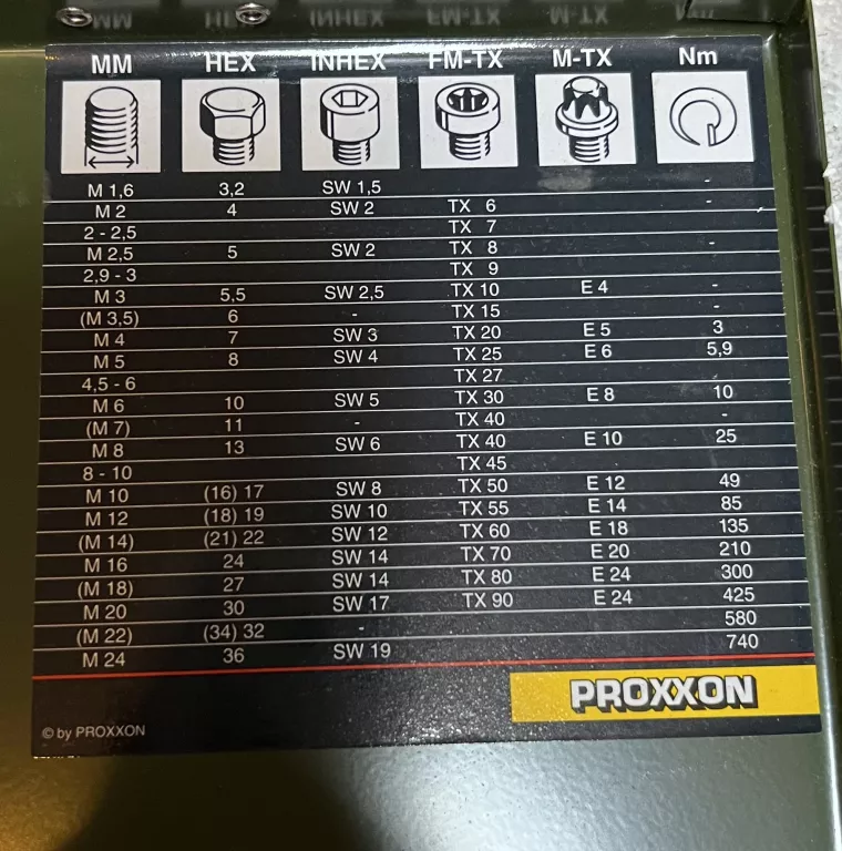 KLUCZE NASADOWE PROXXON 23000 / WALIZKA