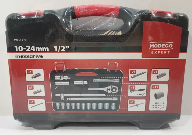 KOMPLET KLUCZY NASADOWYCH MODECO MN-57-318