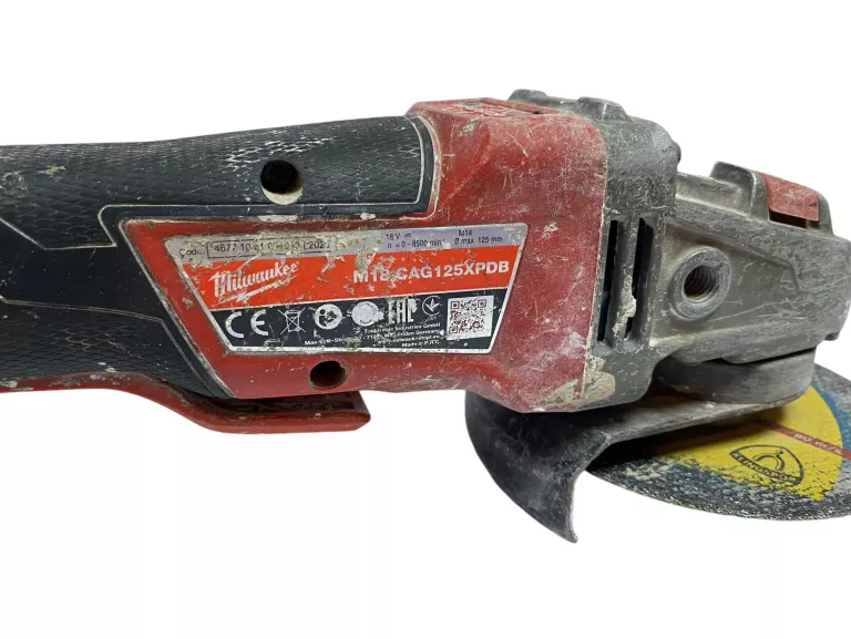 SZLIFIERKA KĄTOWA MILWAUKEE M18CAG125XPDB + 2X AKU + ŁADOWARKA