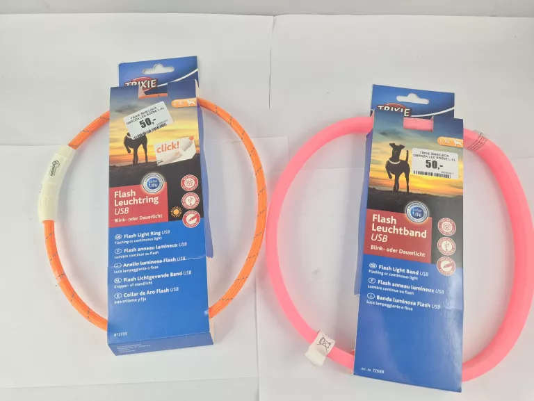 TRIXIE ŚWIECĄCA OBROŻA LED RÓŻNE L-XL