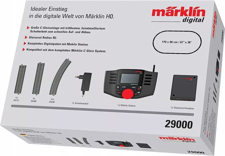 MÄRKLIN 29000 ZESTAW TORÓW DO KOLEJKI ELEKTRYCZNEJ FABRYCZNIE ZAPAKOWANE