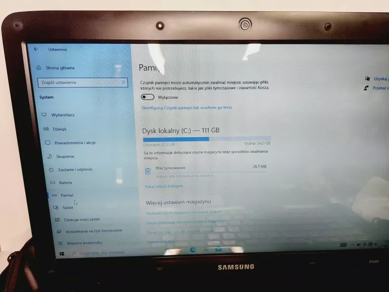 LAPTOP SAMSUNG R540 8GB/120GB/INTEL CORE I5 ZASILACZ TORBA