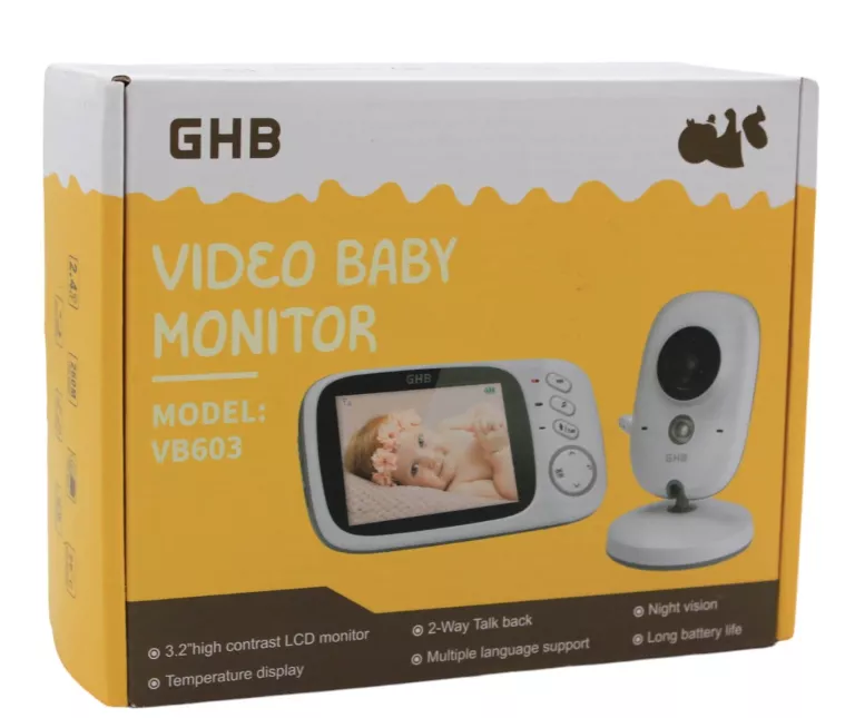 NIANIA ELEKTRONICZNA Z KAMERKĄ GHB VB603 BABY MONITOR