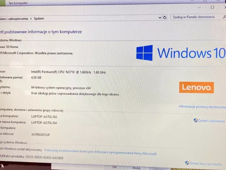 LAPTOP LENOVO IDEAPAD 110-15IBR 80T7