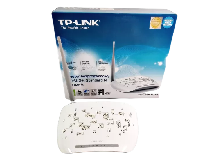BEZPRZEWODOWY ROUTER/MODEM ADSL2+, STANDARD N, 150MB/S TP-LINK TD-W8951ND