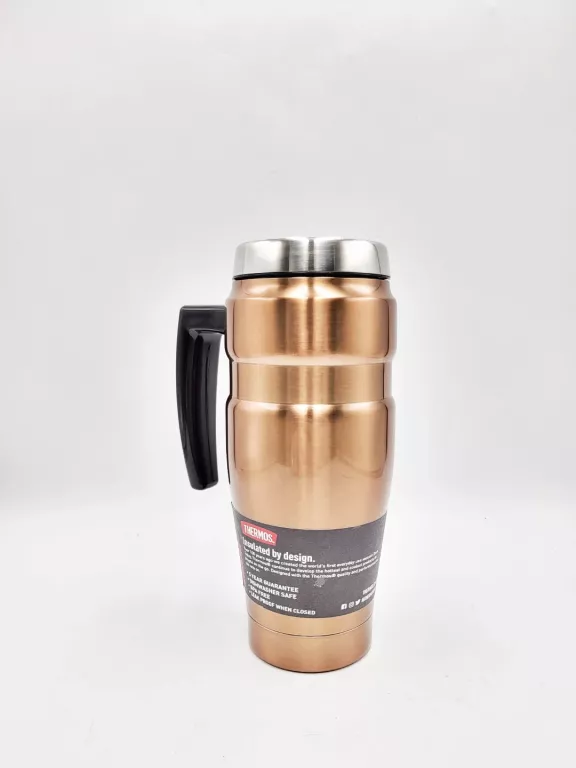 KUBEK TERMICZNY THERMOS Z UCHWYTEM 470ML MIEDZIANY