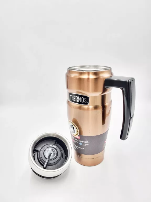 KUBEK TERMICZNY THERMOS Z UCHWYTEM 470ML MIEDZIANY