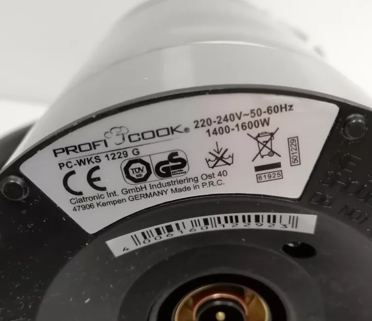 CZAJNIK ELEKTRYCZNY SZKLANY 1.0 L PROFICOOK PC-WKS 1229 G