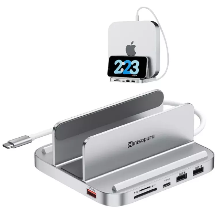 MINISOPURU MAC MINI DOCK SUPPORT MH218A 5 IN 1 USB-C HUB FOR MAC MINI