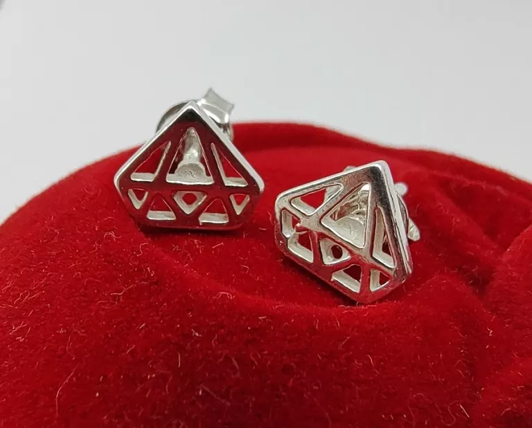 SREBRNE KOLCZYKI DIAMENCIKI P.925 SZTYFT