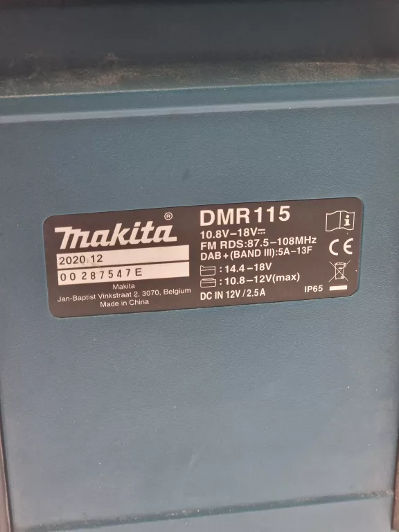 RADIO BUDOWLANE MAKITA DMR 115 + AKU + ŁADOWARKA