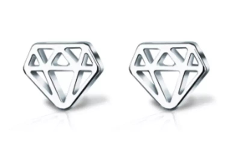 SREBRNE KOLCZYKI DIAMENCIKI P.925 SZTYFT