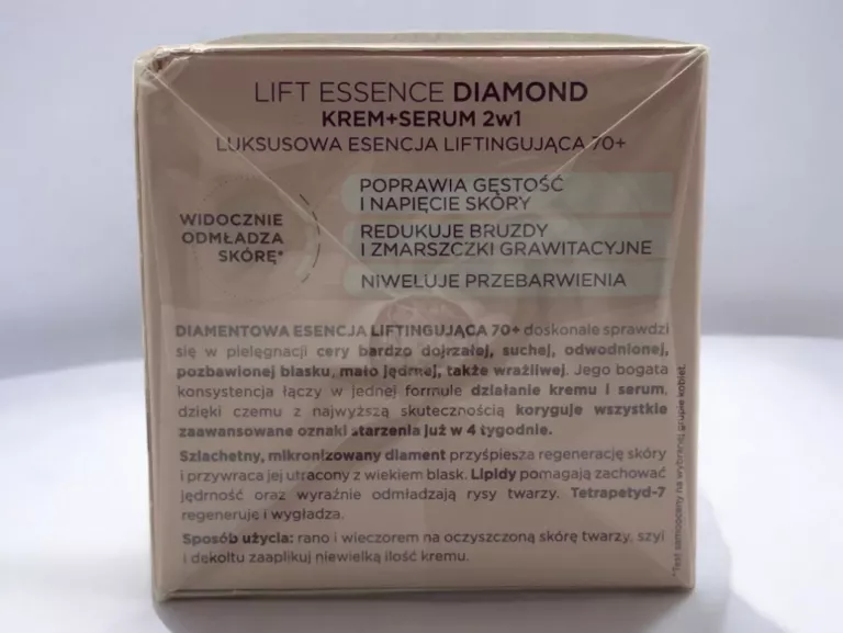 EVELINE COSMETICS LIFT ESSENCE DIAMOND SILNIE NAPINAJĄCY KREM+SERUM 70+