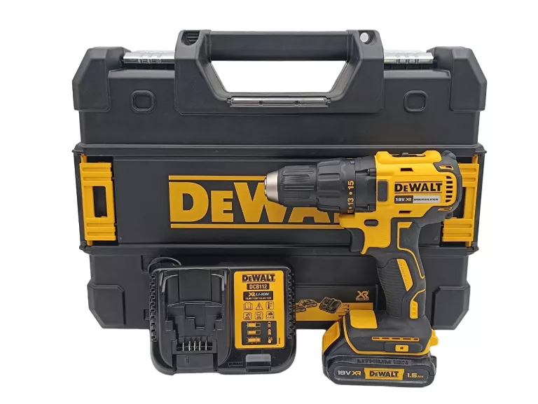 WIERTARKO-WKRĘTARKA DEWALT DCD777 18V 340W + AKU 1,5AH + ŁADOWARKA+WALIZKA