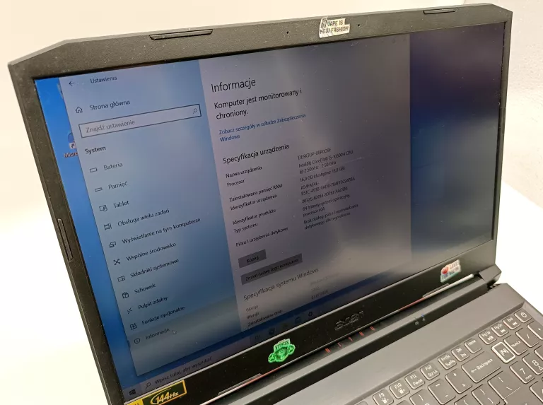 LAPTOP ACER N20C1 INTEL CORE I5 1030H 16GB/1000GB