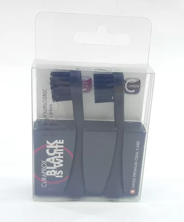 CURAPROX, BLACK IS WHITE, HYDROSONIC CARBON, GŁÓWKI WĘGLOWE, 2 SZTUKI