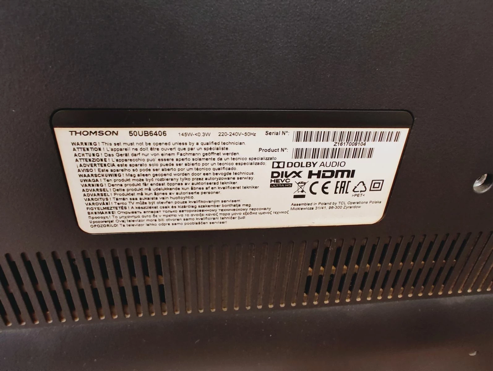 telewizor-thomson-50ub6406-stan-uzywany