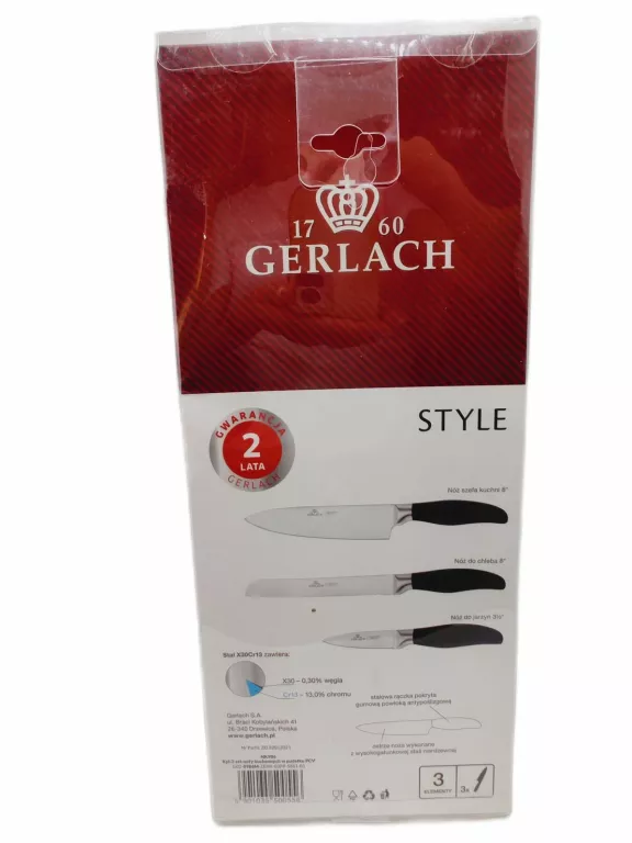 ZESTAW 3 SZT. NOŻY GERLACH STYLE