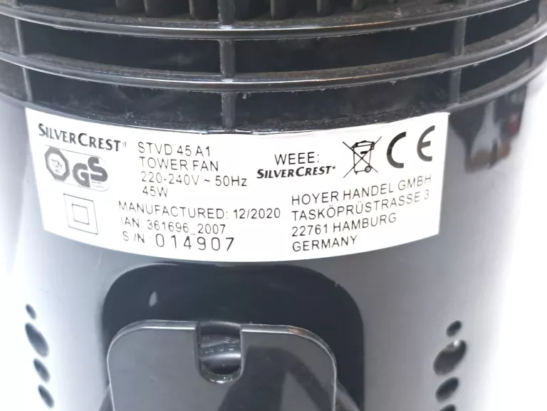 SILVERCREST WENTYLATOR KOLUMNOWY STVL 50 A1