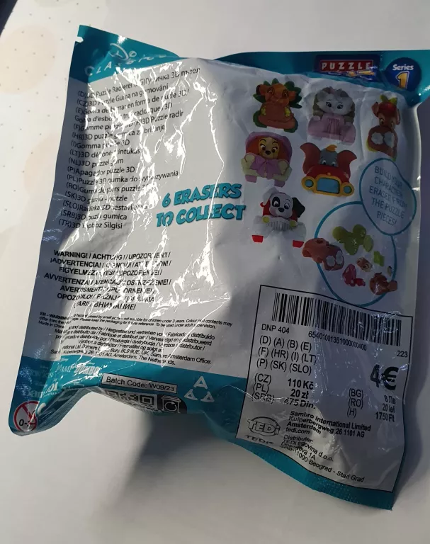DISNEY PUZZLE GUMKI 3D DO MAZANIA