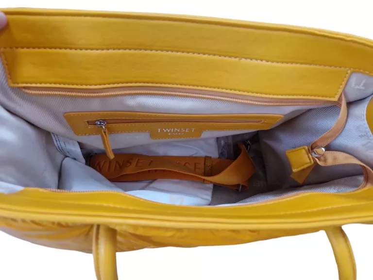 TWINSET TOTE BAG TOREBKA 01780 YELLOW POMARAŃCZOWA