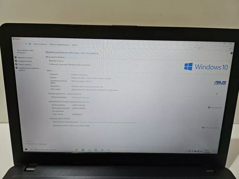LAPTOP ASUS VIVO BOOK X543U 4GB/256GB INTELCORE I3 7TH