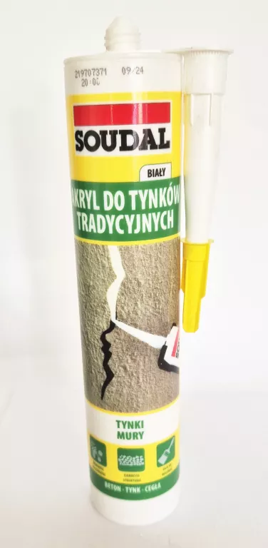 SILIKON SOUDAL AKRYL DO TYNKÓW TRADYCYJNYCH BIAŁY