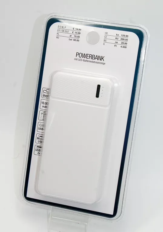 POWERBANK TEDI 1154670 BIAŁY 10000MAH