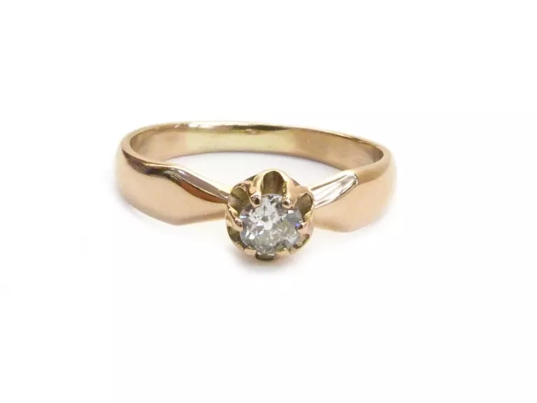 ZŁOTY PIERŚCIONEK Z BRYLANTEM 585 R18 0,21CT