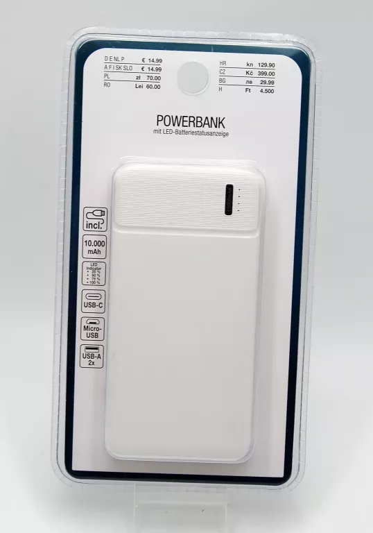 POWERBANK TEDI 1154670 BIAŁY 10000MAH