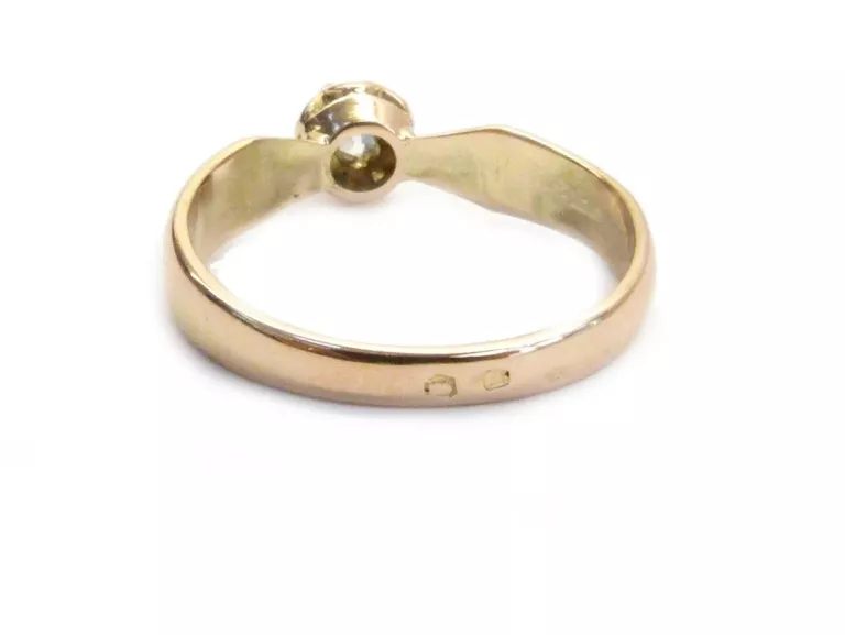 ZŁOTY PIERŚCIONEK Z BRYLANTEM 585 R18 0,21CT