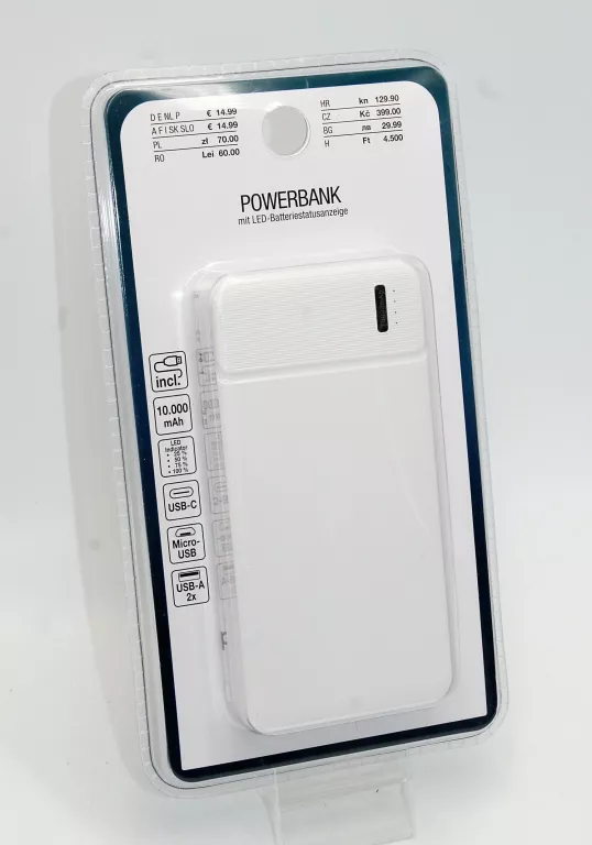 POWERBANK TEDI 1154670 BIAŁY 10000MAH