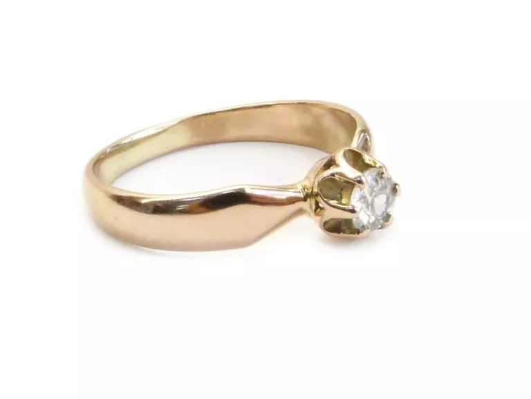 ZŁOTY PIERŚCIONEK Z BRYLANTEM 585 R18 0,21CT