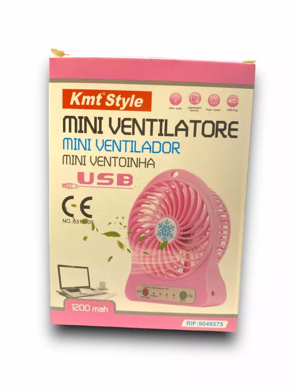 MINI WIATRAK USB KMT STYLE RÓŻOWY