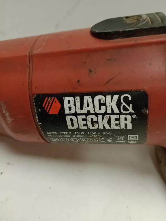 SZLIFIERKA KĄTOWA BLACK DECKER KG725