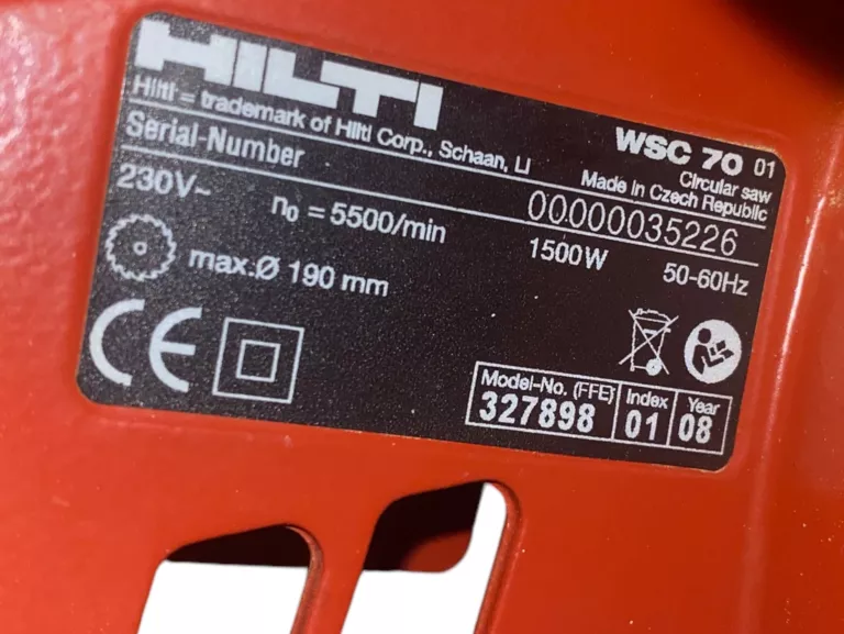 PILARKA HILTI WSC 70 1700W