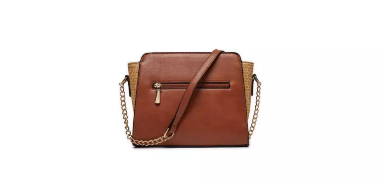 MONNARI BRĄZOWA TOREBKA Z PLECIONKĄ BAG0301-017