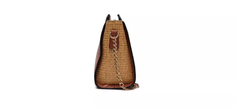 MONNARI BRĄZOWA TOREBKA Z PLECIONKĄ BAG0301-017